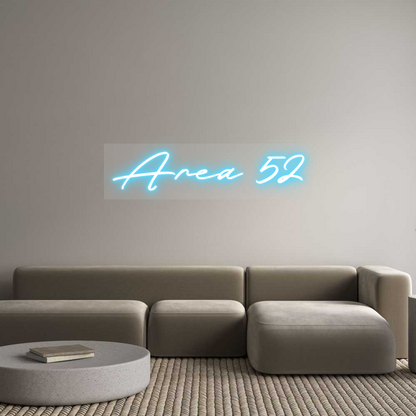 Enseigne au néon personnalisée Zone 52